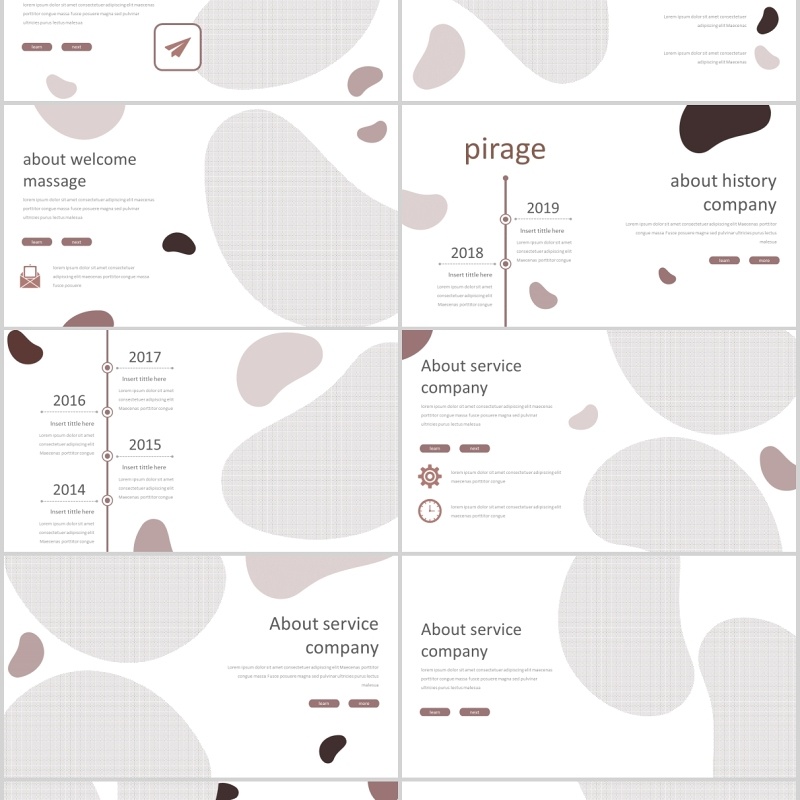 咖啡色通用PPT模板版式设计Pirage Powerpoint Template
