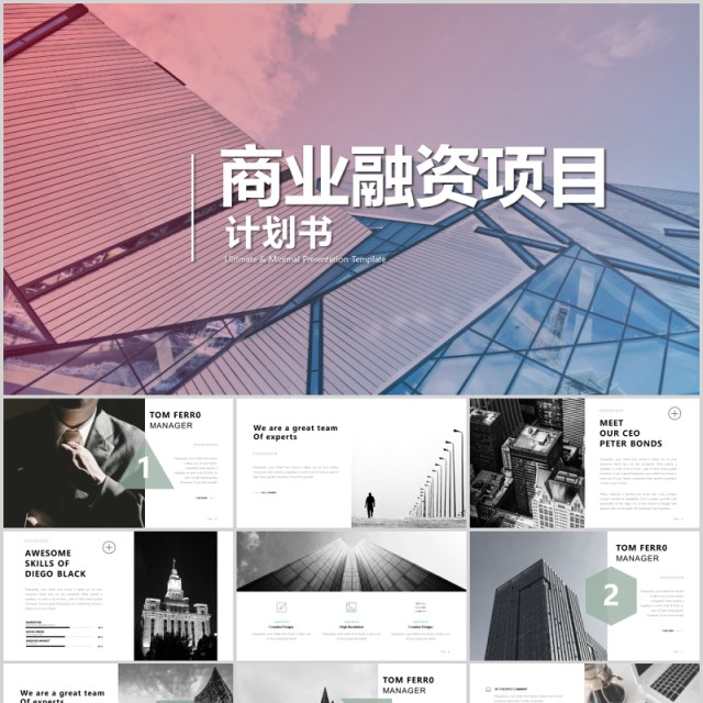 高端商业融资项目计划书企业策划PPT模板 高端商业融资项目计划书企业策划PPT模板