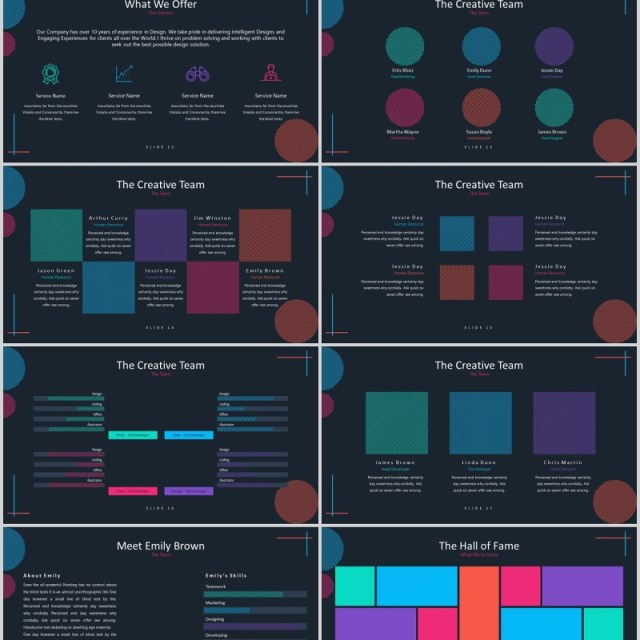 深色数据分析产品项目策划运营PPT模板版式设计Kitulah Powerpoint Template