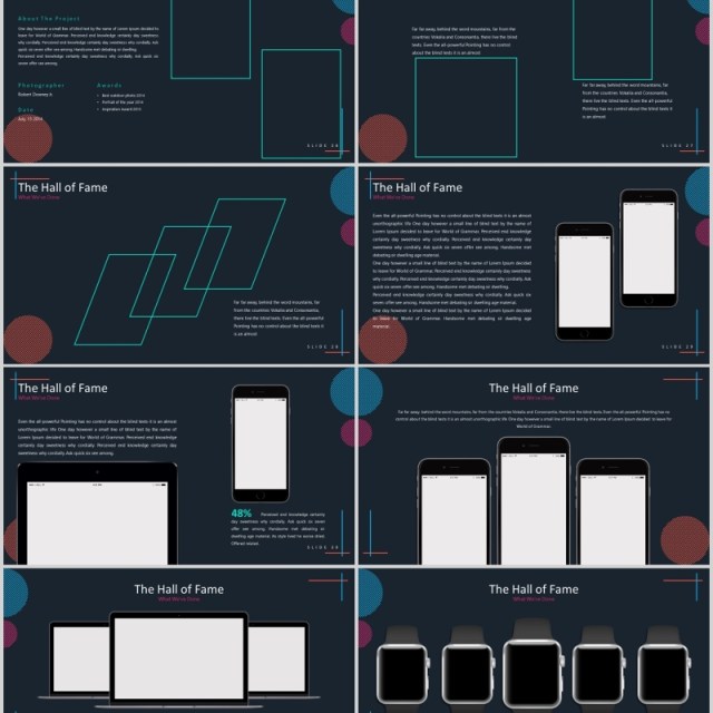 深色数据分析产品项目策划运营PPT模板版式设计Kitulah Powerpoint Template