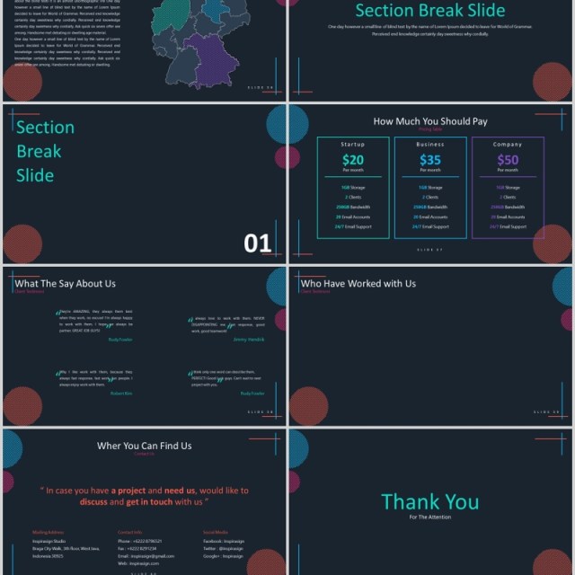 深色数据分析产品项目策划运营PPT模板版式设计Kitulah Powerpoint Template