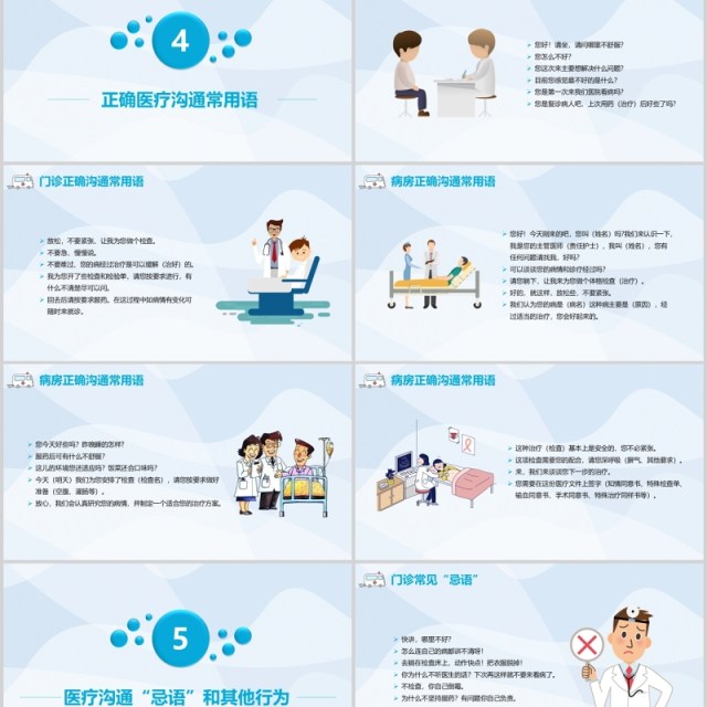 简约医院医患沟通课件PPT模板