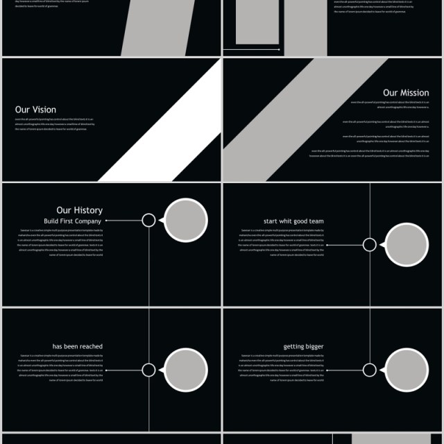 深色商业计划书公司产品项目介绍简介PPT模板Gishery   Powerpoint Template