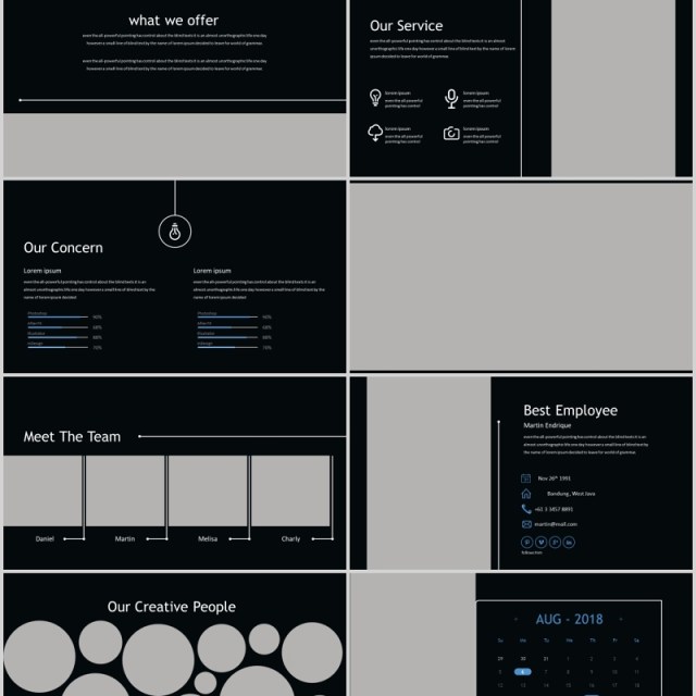 深色商业计划书公司产品项目介绍简介PPT模板Gishery   Powerpoint Template