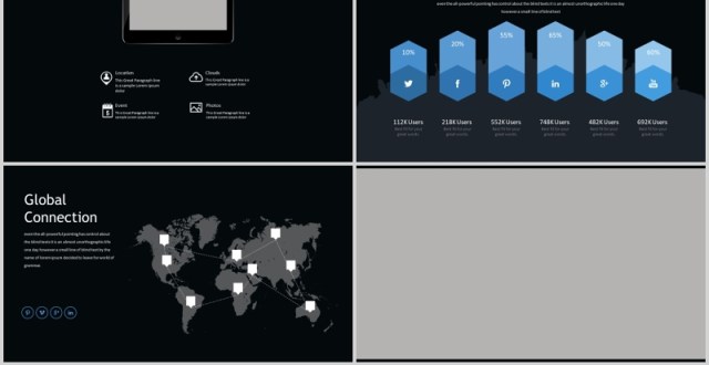 深色商业计划书公司产品项目介绍简介PPT模板Gishery   Powerpoint Template