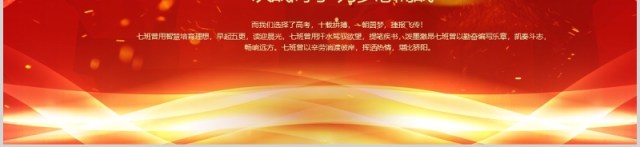 红色喜庆决战高考誓师动员大会PPT模板 红色喜庆决战高考誓师动员大会PPT模板