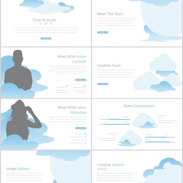 云朵图形公司介绍工作PPT版式展示设计Kinton Powerpoint Template 云朵图形公司介绍工作PPT版式展示设计Kinton Powerpoint Template