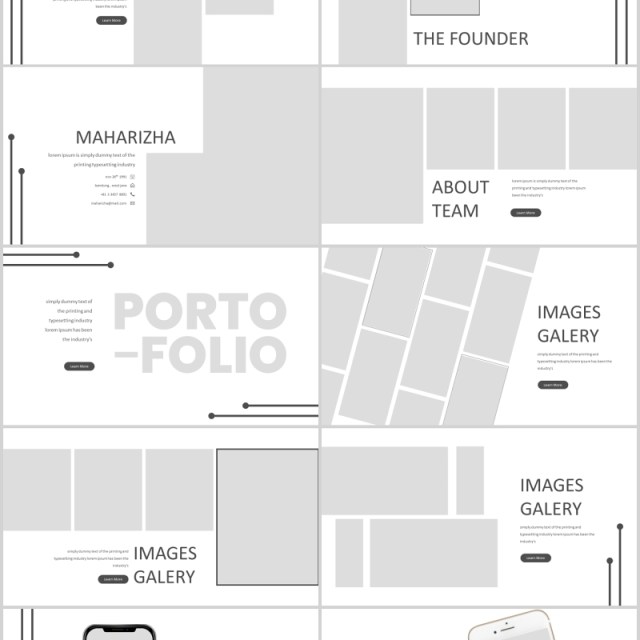 高端简约公司简介项目产品介绍PPT模板版式设计High&Low Powerpoint Template