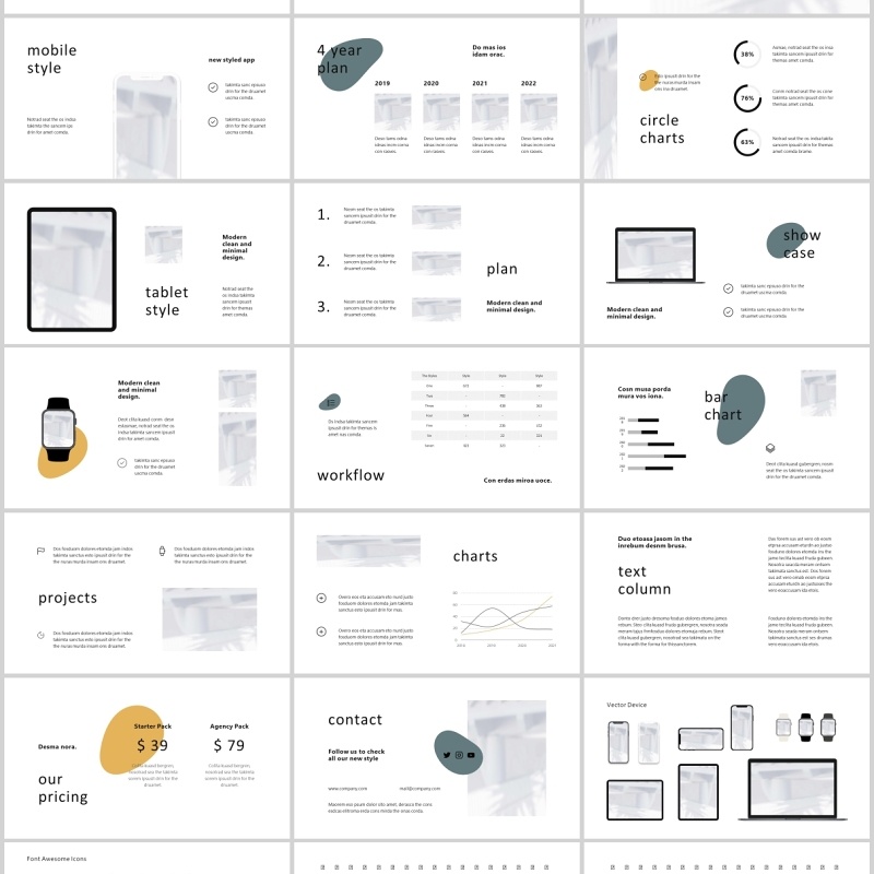 图片排版PPT版式演示模板KEY模板MOSY Powerpoint Keynote