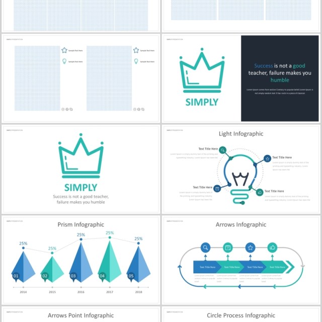 简单商务图文排版PPT可视化素材模板SIMPLY - Powerpoint Template