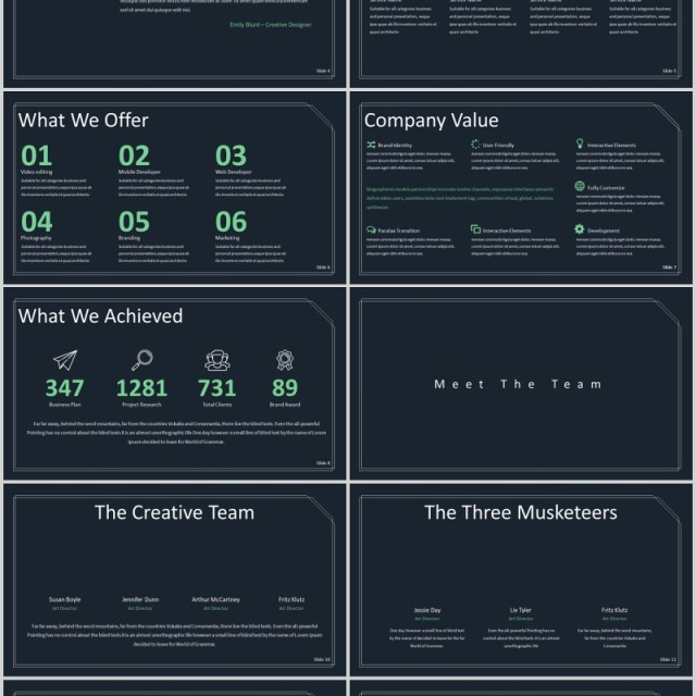 深色商务工作通用PPT模板版式设计Statement Powerpoint Template 深色商务工作通用PPT模板版式设计Statement Powerpoint Template