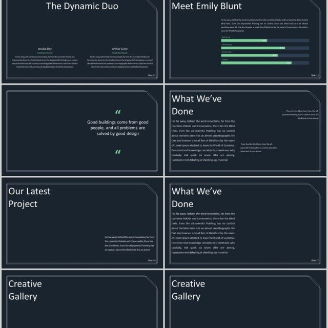 深色商务工作通用PPT模板版式设计Statement Powerpoint Template