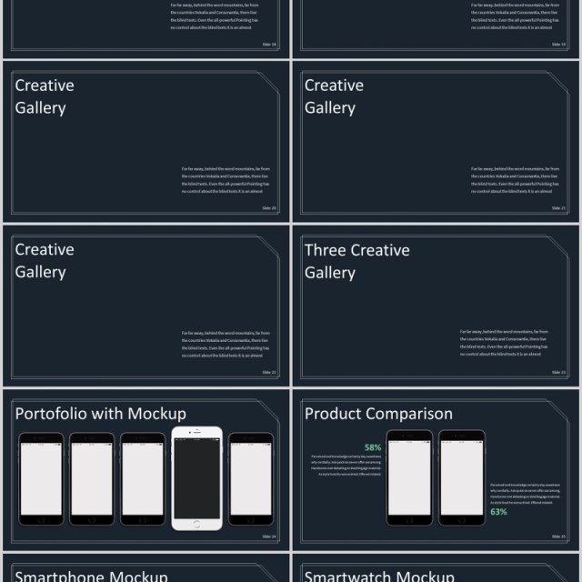 深色商务工作通用PPT模板版式设计Statement Powerpoint Template