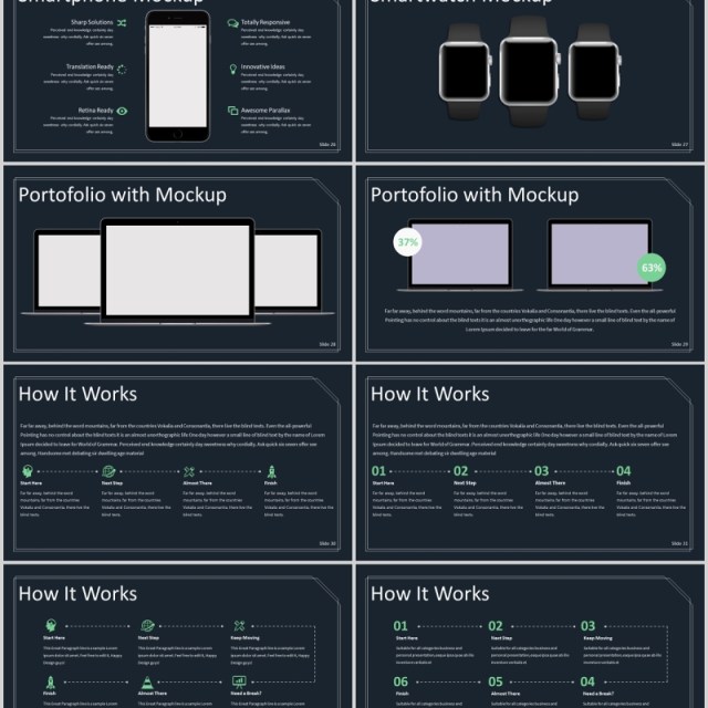 深色商务工作通用PPT模板版式设计Statement Powerpoint Template