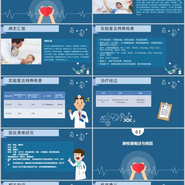 深蓝色脑栓塞病人的护理查房PPT模板 深蓝色脑栓塞病人的护理查房PPT模板