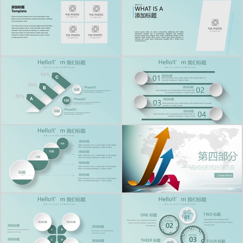 淡雅职业素养提升培训PPT模板