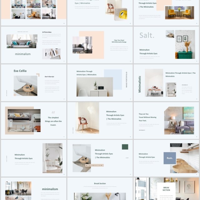 室内设计PPT图片版式排版模板Mular Powerpoint Template 室内设计PPT图片版式排版模板Mular Powerpoint Template