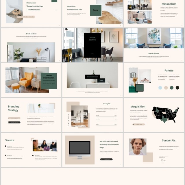 室内设计PPT图片版式排版模板Mular Powerpoint Template 室内设计PPT图片版式排版模板Mular Powerpoint Template