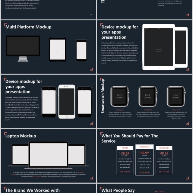 深色高端商务产品项目计划展示公司介绍PPT模板版式设计Corner Powerpoint Template