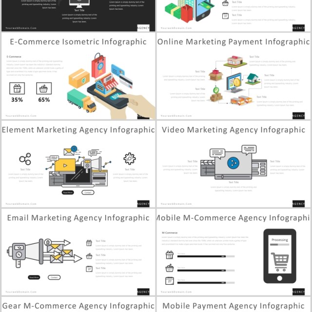 互联网信息连接图表PPT图文排版素材Agency Powerpoint Template