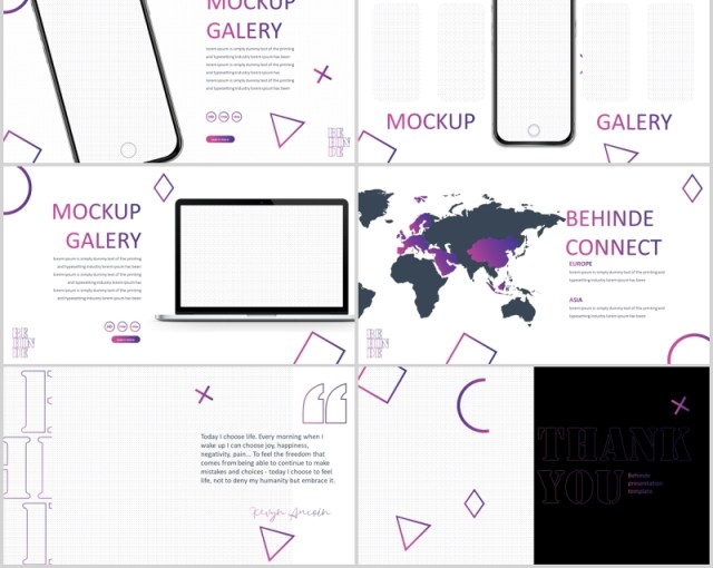 时尚产品项目介绍PPT模板版式设计BEHINDE powerpoint purple 时尚产品项目介绍PPT模板版式设计BEHINDE powerpoint purple