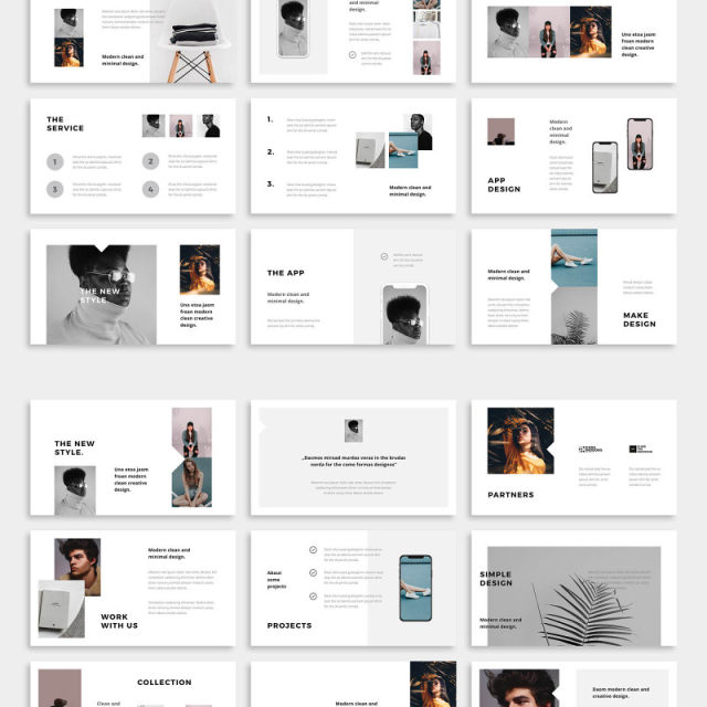 图片排版版式PPT模板BOSH Powerpoint Template