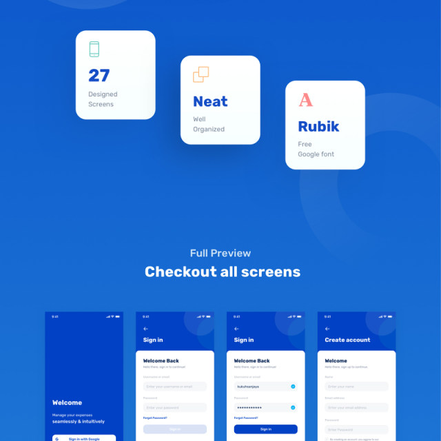 金融财务应用程序用户界面工具包Banky - Finance App UI Kit 金融财务应用程序用户界面工具包Banky - Finance App UI Kit