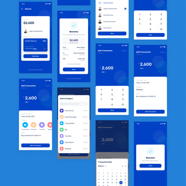 金融财务应用程序用户界面工具包Banky - Finance App UI Kit