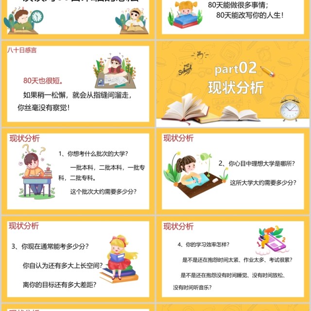 黄色决战高考冲刺加油励志班会PPT模板 黄色决战高考冲刺加油励志班会PPT模板