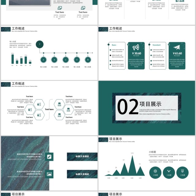 墨绿色简约商业计划书工作报告PPT模板 墨绿色简约商业计划书工作报告PPT模板
