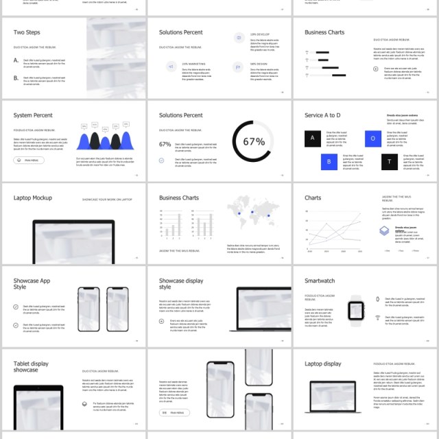 超实用简约图片排版PPT模板KEY模板MURO Powerpoint Keynote