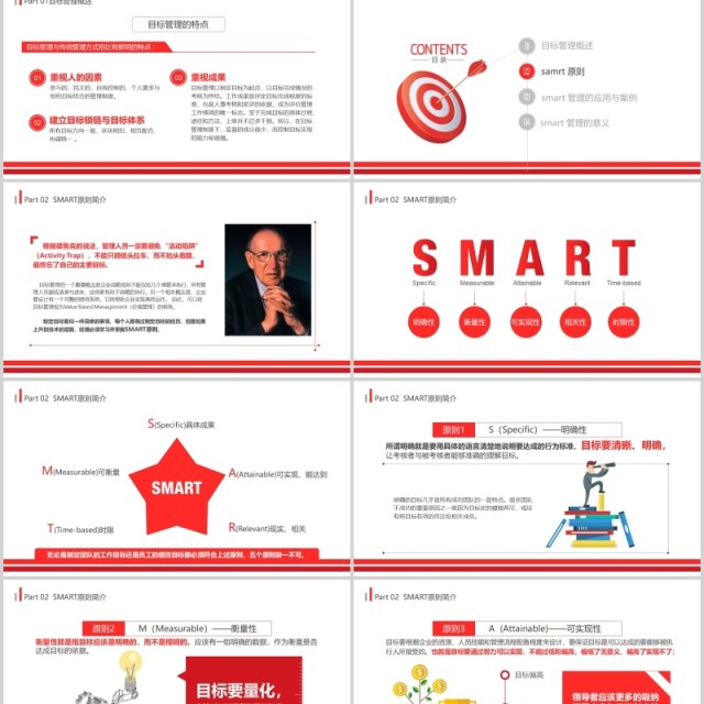 大气简约商务风目标计划管理Smart原则企业培训ppt模板