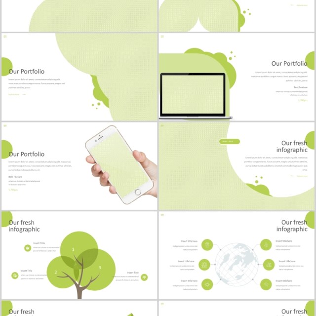 绿色商务通用PPT模板创意版式设计Organic Powerpoint Template 绿色商务通用PPT模板创意版式设计Organic Powerpoint Template