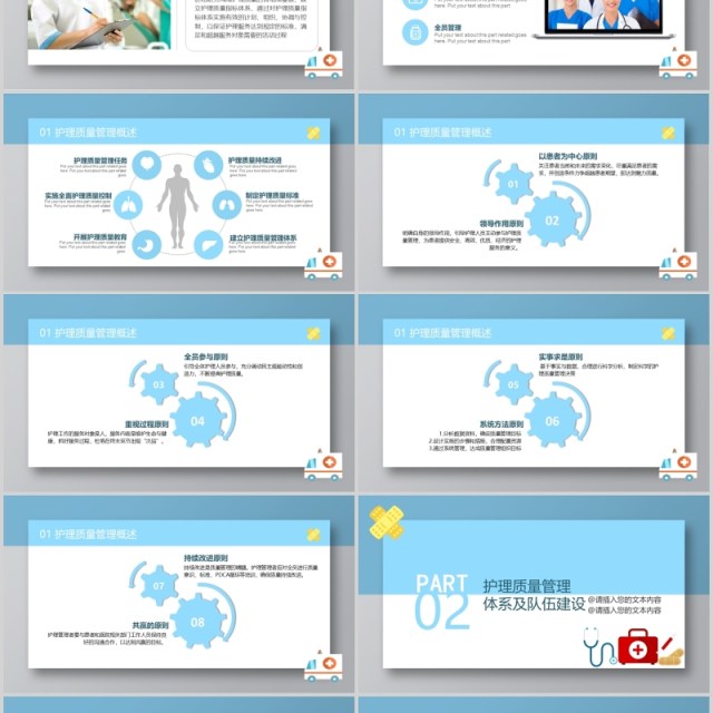 护理质量管理培训医院PPT模板