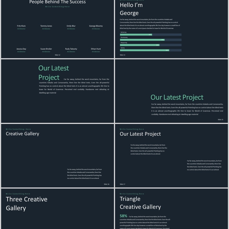 黑色高端项目计划书产品介绍PPT模板版式设计FAB Powerpoint Presentation Template