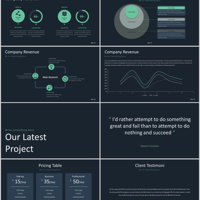 黑色高端项目计划书产品介绍PPT模板版式设计FAB Powerpoint Presentation Template