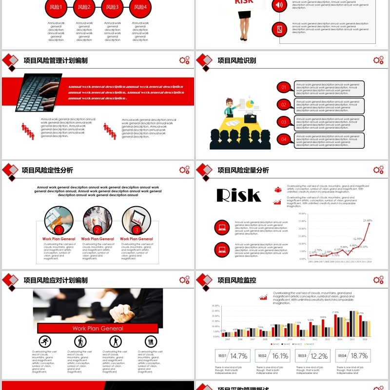 黑红色公司项目管理操作实务PPT模板