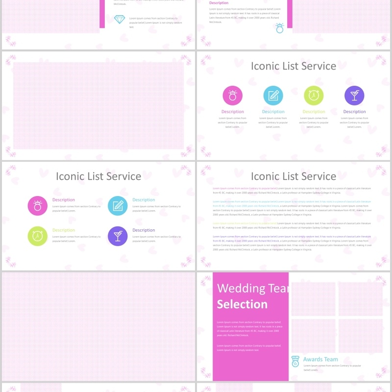 婚礼策划结婚PPT版式设计模板Wedding Powerpoint Template