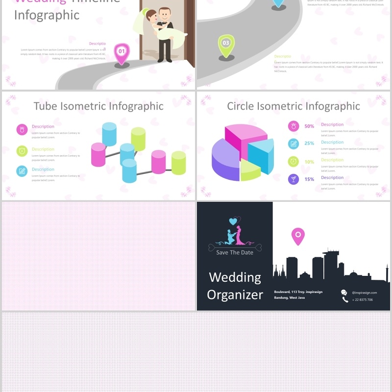 婚礼策划结婚PPT版式设计模板Wedding Powerpoint Template