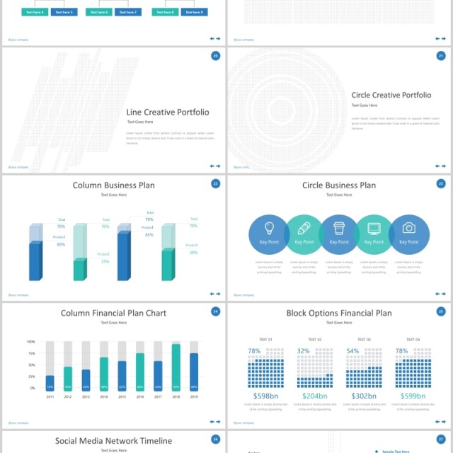 项目计划时刻安排图表PPT素材模板Burn  Powerpoint Template