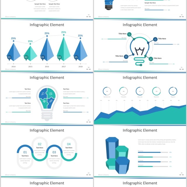 商务SWOT分析数据图表PPT图文排版模板Caviar - Powerpoint Template