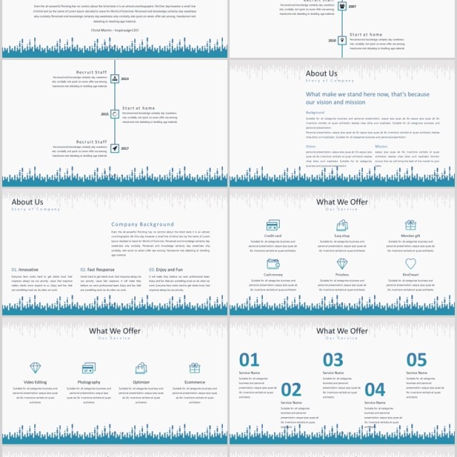 产品展示项目介绍PPT模板版式设计MELT Powerpoint Template