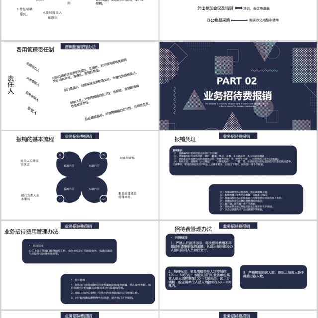 商务简约企业业务招待财务报销流程PPT模板