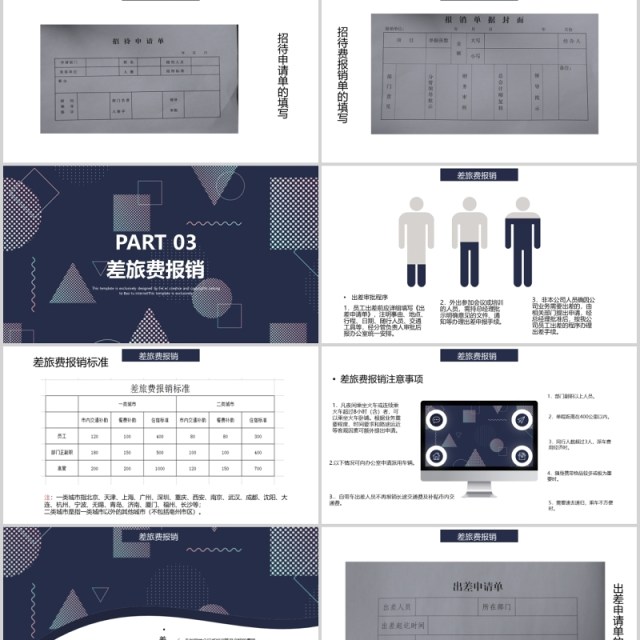 商务简约企业业务招待财务报销流程PPT模板