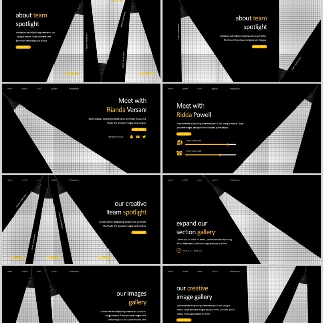 深色商务工作PPT模板版式设计Spotlight Powerpoint Template 深色商务工作PPT模板版式设计Spotlight Powerpoint Template