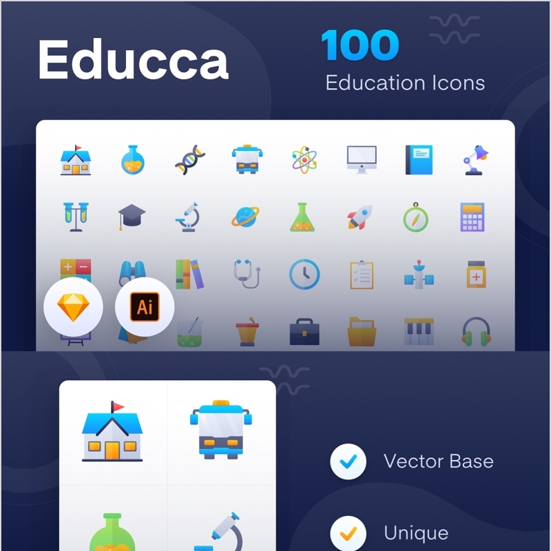 教育图标素材集合Educca Education Icon Pack