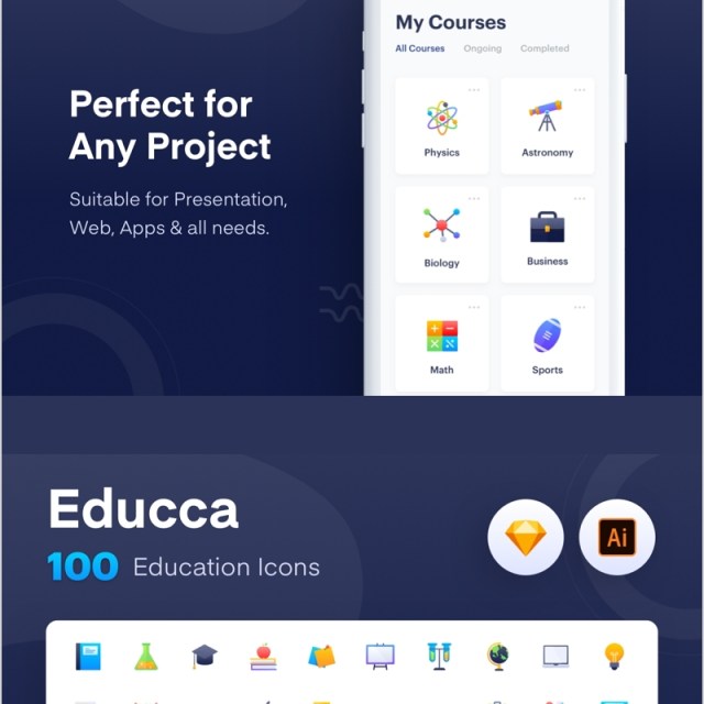 教育图标素材集合Educca Education Icon Pack