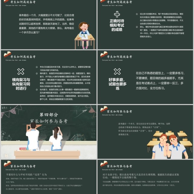 黑板风青春学习备战高考冲刺加油ppt动态模板 黑板风青春学习备战高考冲刺加油ppt动态模板