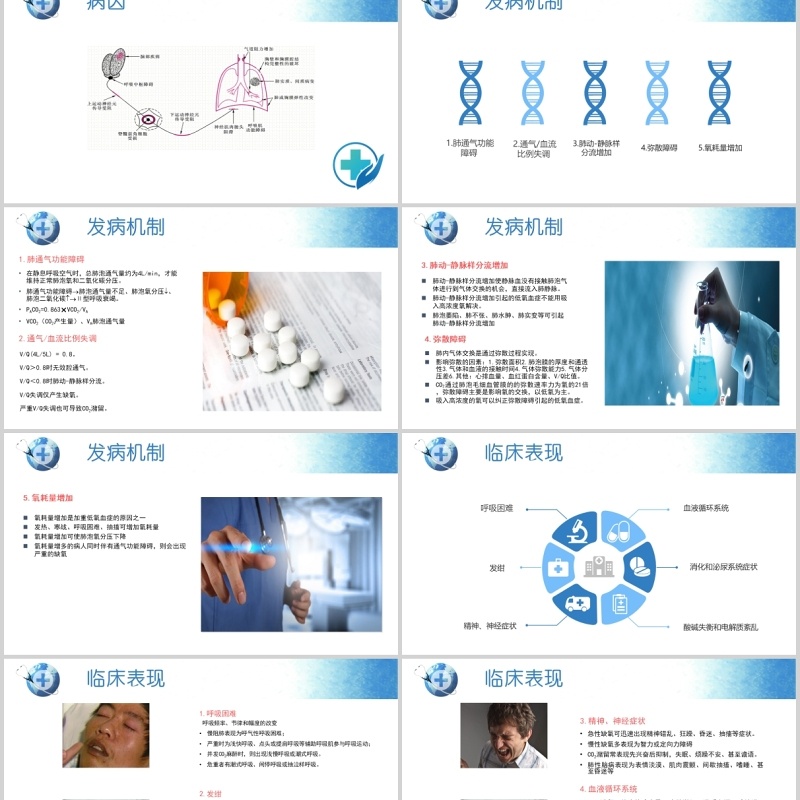 简约医院呼吸衰竭护理查房PPT模板