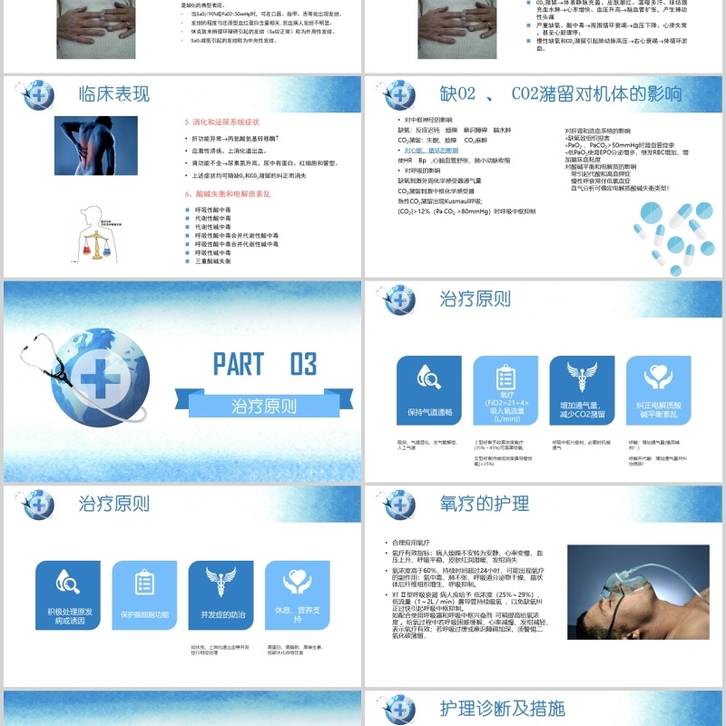 简约医院呼吸衰竭护理查房PPT模板